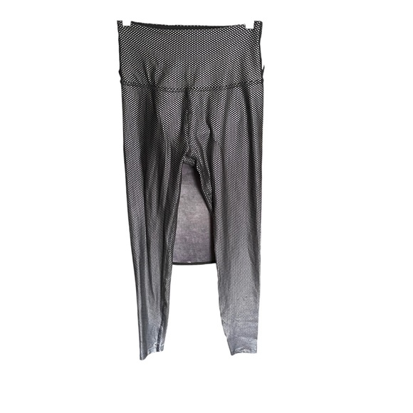 Beyond Yoga Pants - Beyond Yoga Silver and Black‎ Leggings Size L